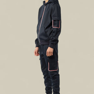 Load image into Gallery viewer, Tom Smart Zipped  Tracksuit BT8277 in Black

