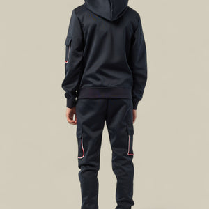 Load image into Gallery viewer, Tom Smart Zipped  Tracksuit BT8277 in Black
