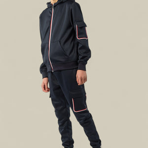 Load image into Gallery viewer, Tom Smart Zipped  Tracksuit BT8277 in Black
