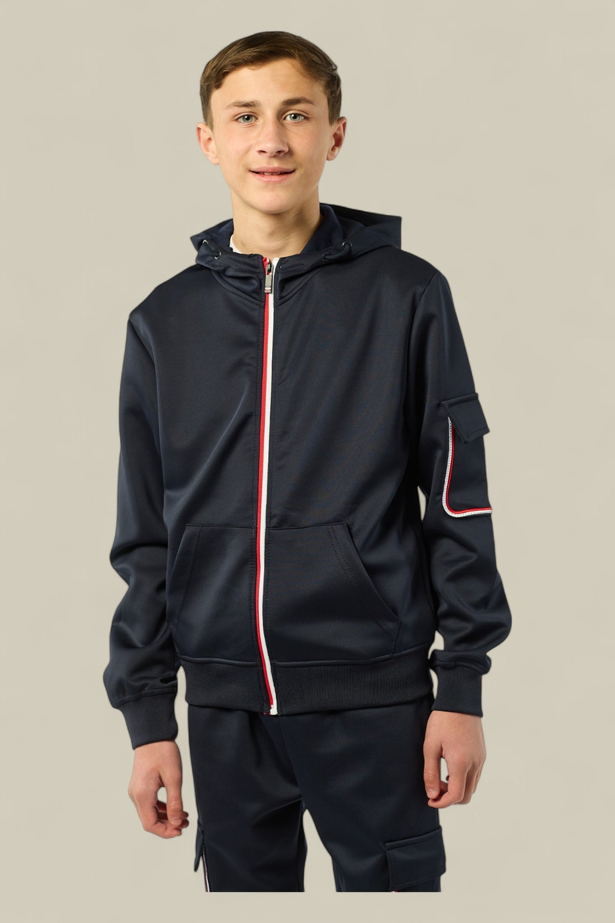 Tom Smart Zipped  Tracksuit BT8277 in Black