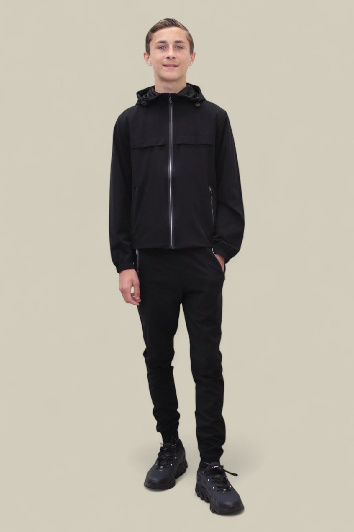 Joey Smart Zipped  Tracksuit- NBJ-195 Black