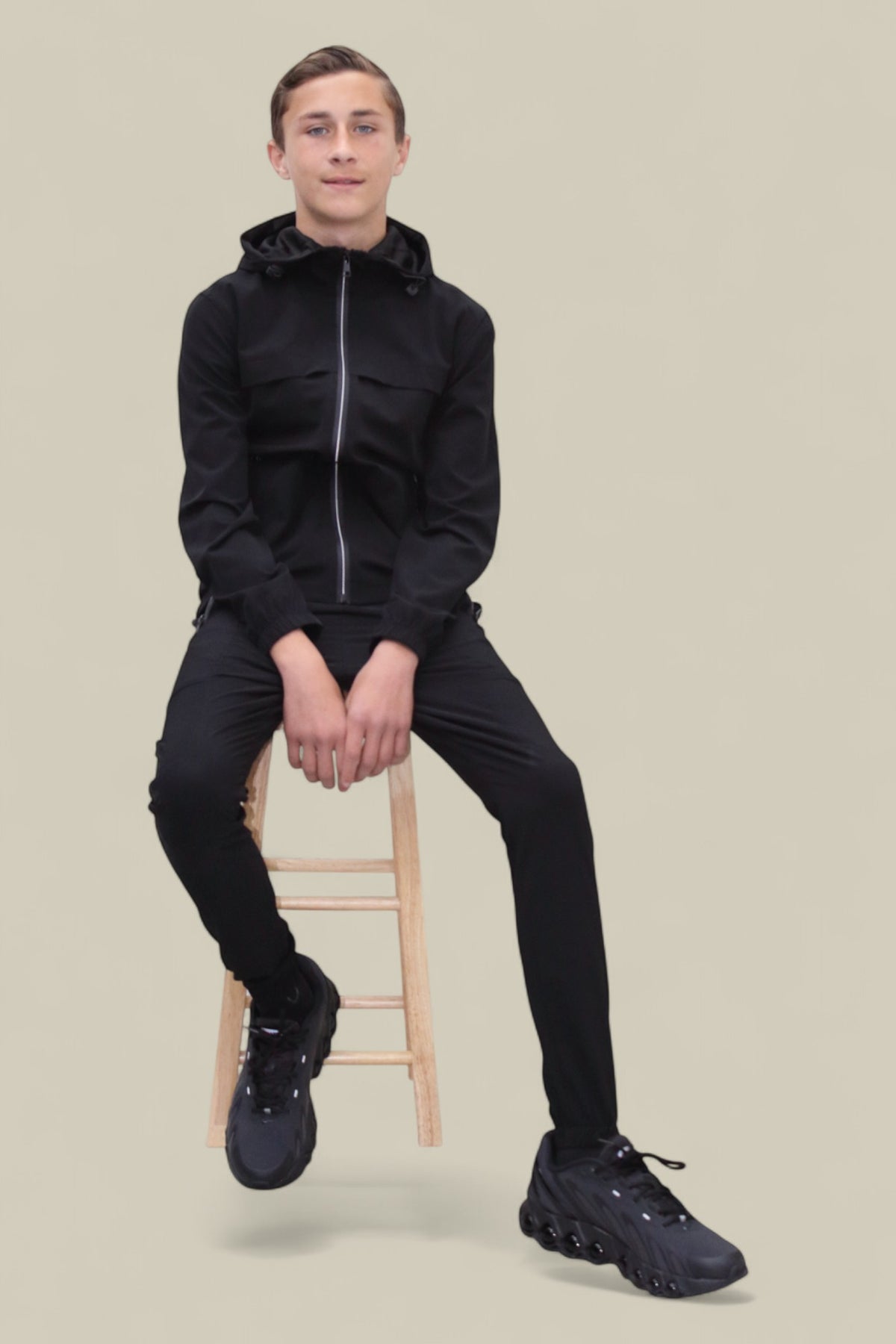 Joey Smart Zipped  Tracksuit- NBJ-195 Black