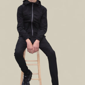 Load image into Gallery viewer, Joey Smart Zipped  Tracksuit- NBJ-195 Black
