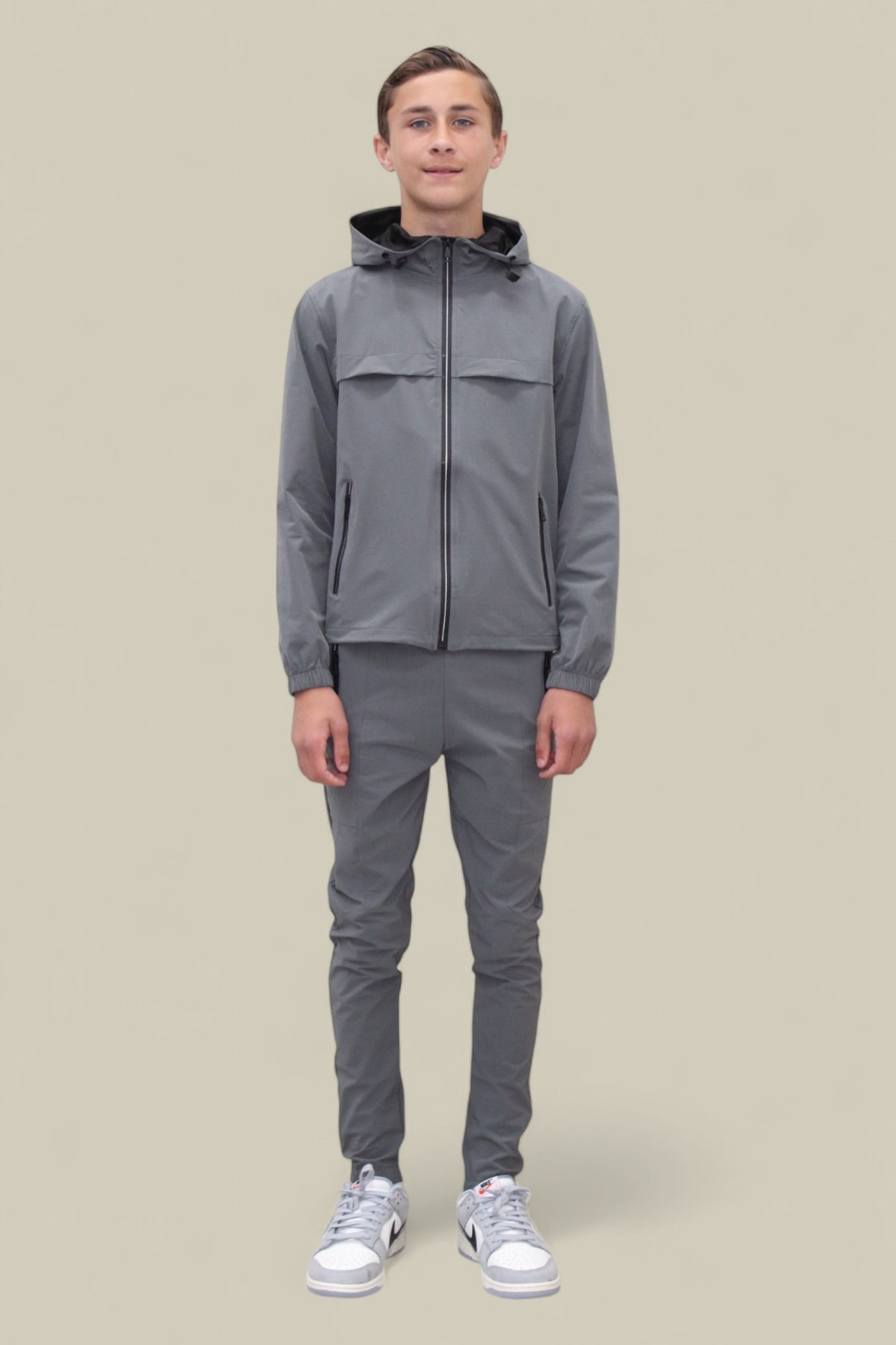 Joey Smart Zipped  Tracksuit- NBJ-195 Grey