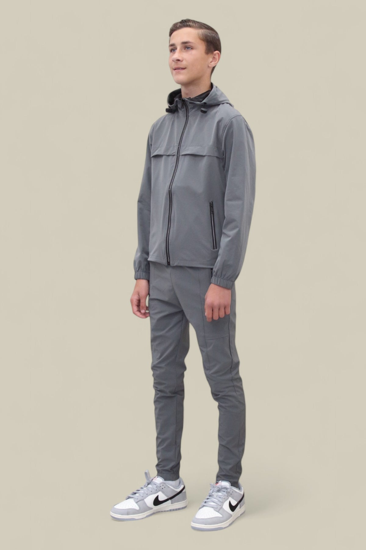 Joey Smart Zipped  Tracksuit- NBJ-195 Grey