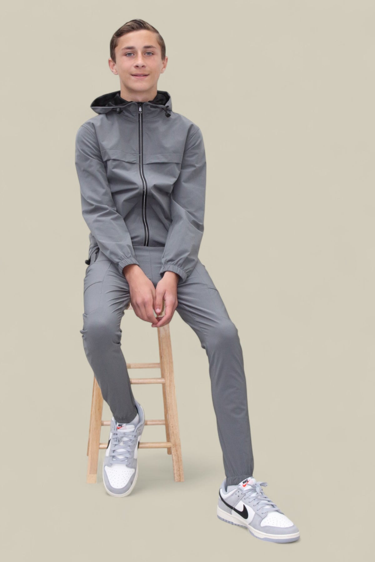 Joey Smart Zipped  Tracksuit- NBJ-195 Grey