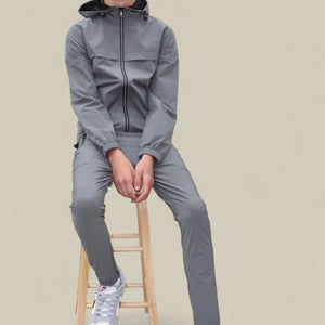 Load image into Gallery viewer, Joey Smart Zipped  Tracksuit- NBJ-195 Grey
