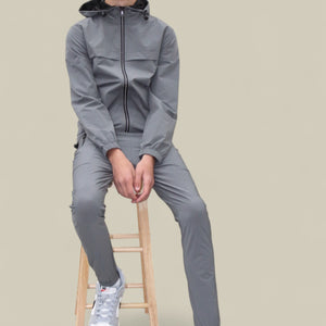 Load image into Gallery viewer, Joey Smart Zipped  Tracksuit- NBJ-195 Grey
