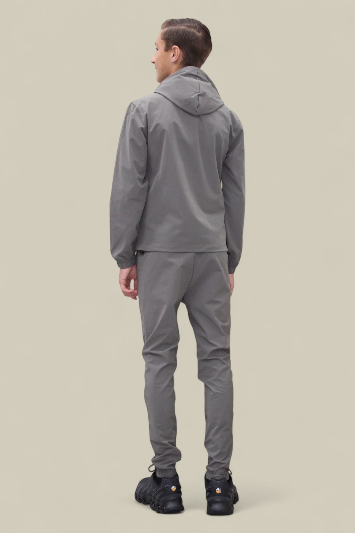 Joey Smart Zipped  Tracksuit- NBJ-195 Khaki Grey