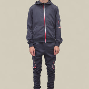 Load image into Gallery viewer, Tom Smart Zipped  Tracksuit BT8277 in Grey
