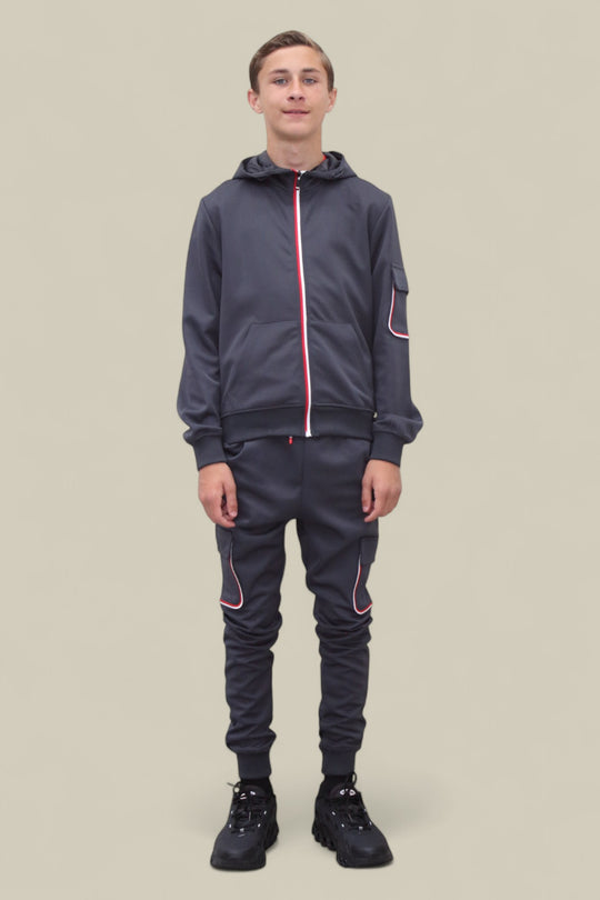Tom Smart Zipped  Tracksuit BT8277 in Grey