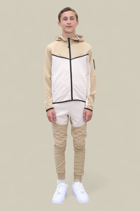 Fred Tracksuit BT007/BT008/BT009  in Beige/white