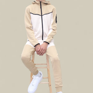 Load image into Gallery viewer, Fred Tracksuit BT007/BT008/BT009  in Beige/white
