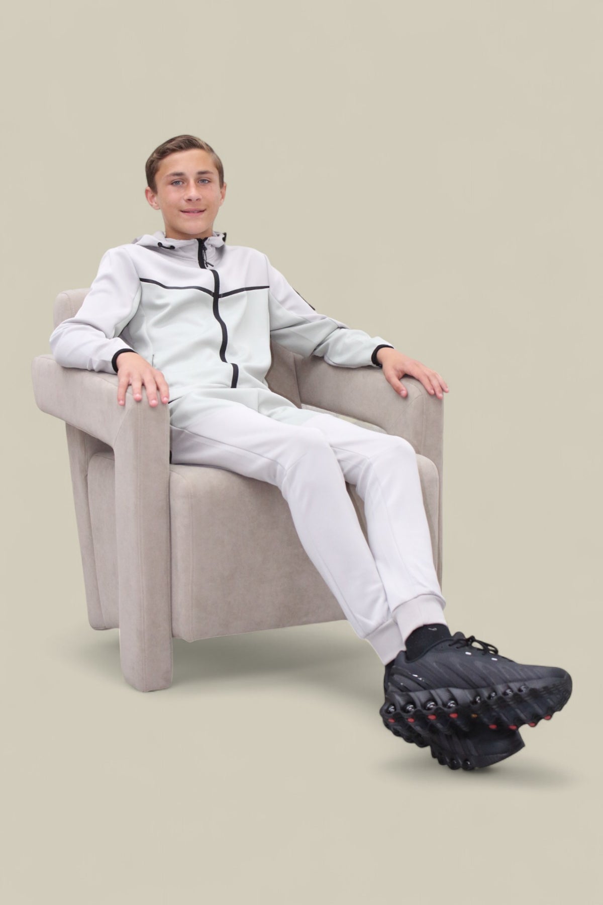 Fred Tracksuit BT007/BT008/BT009 White and Mint Green