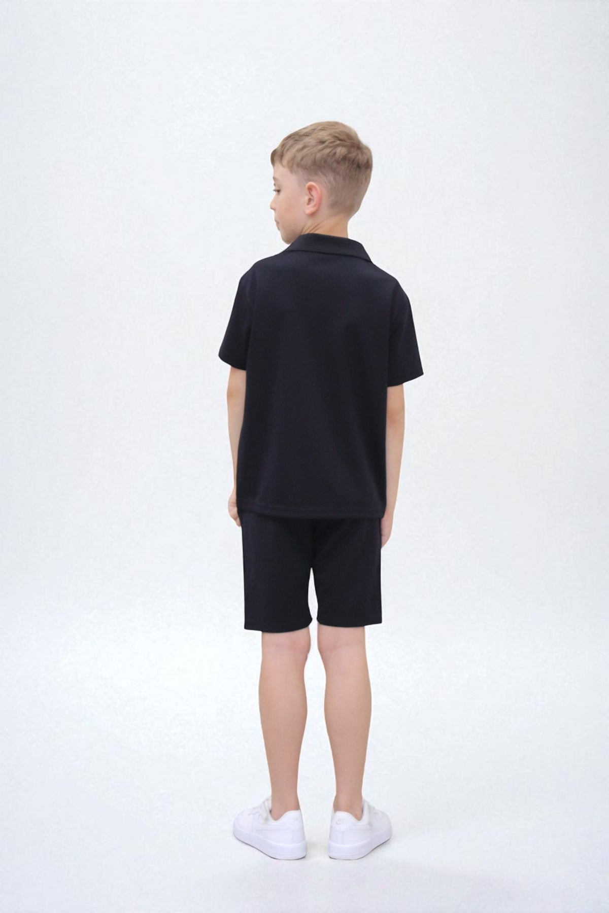 Viral Co-ord Set  Premium Boys Half Zip Holiday Set  in Navy