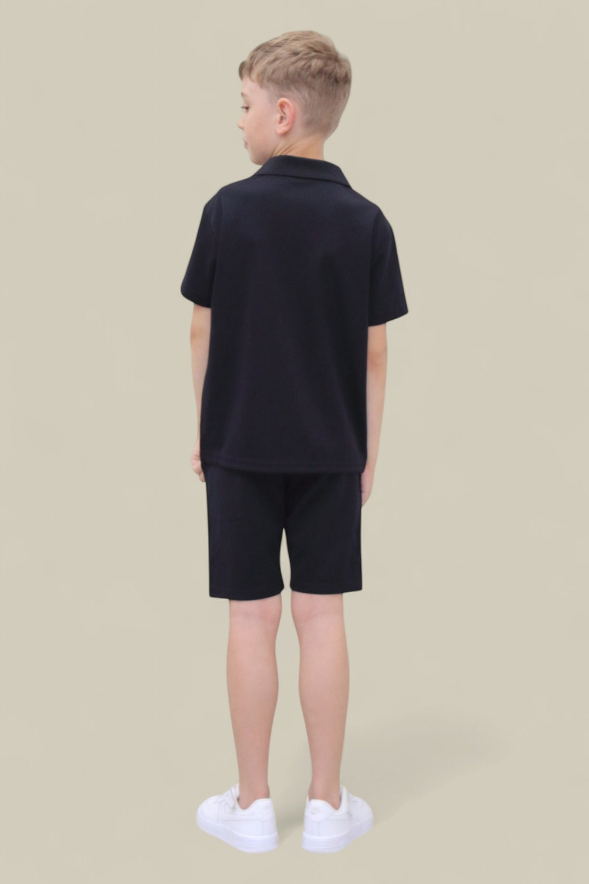 Viral Co-ord Set  Premium Boys Half Zip Holiday Set  in Navy