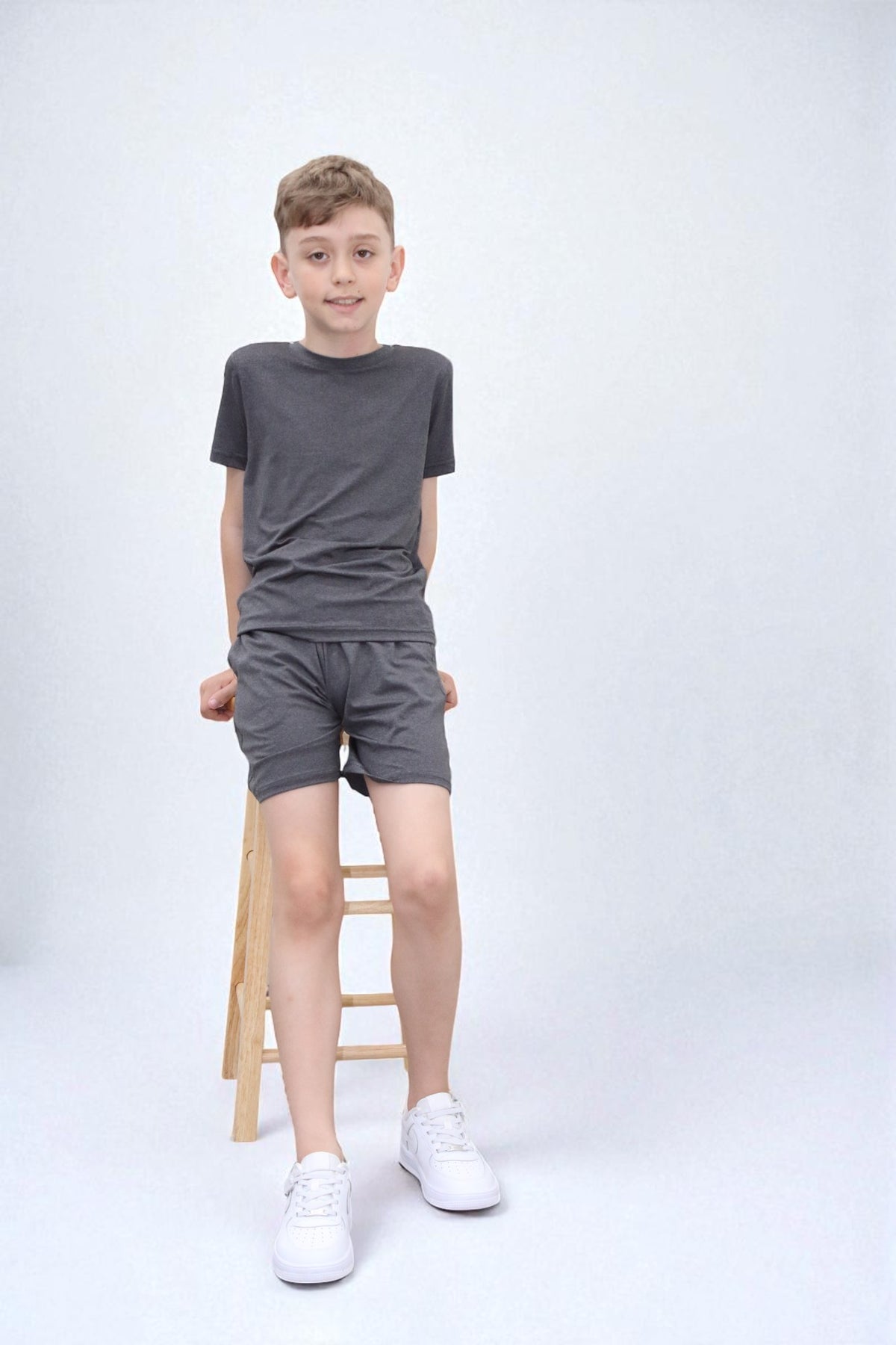 Riley Activewear Soft Fabric  BTS328 in Dark Grey