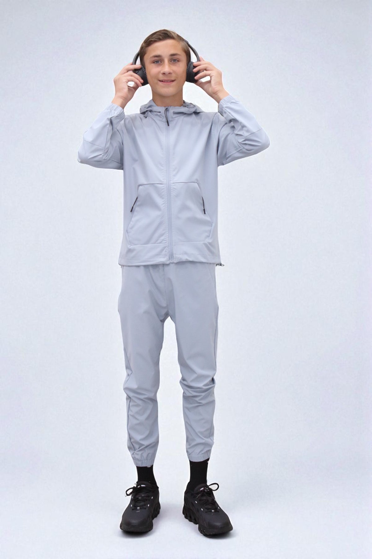 Troy Premium Nylon Winder Breaker Tracksuit Set BJ07N in Blue
