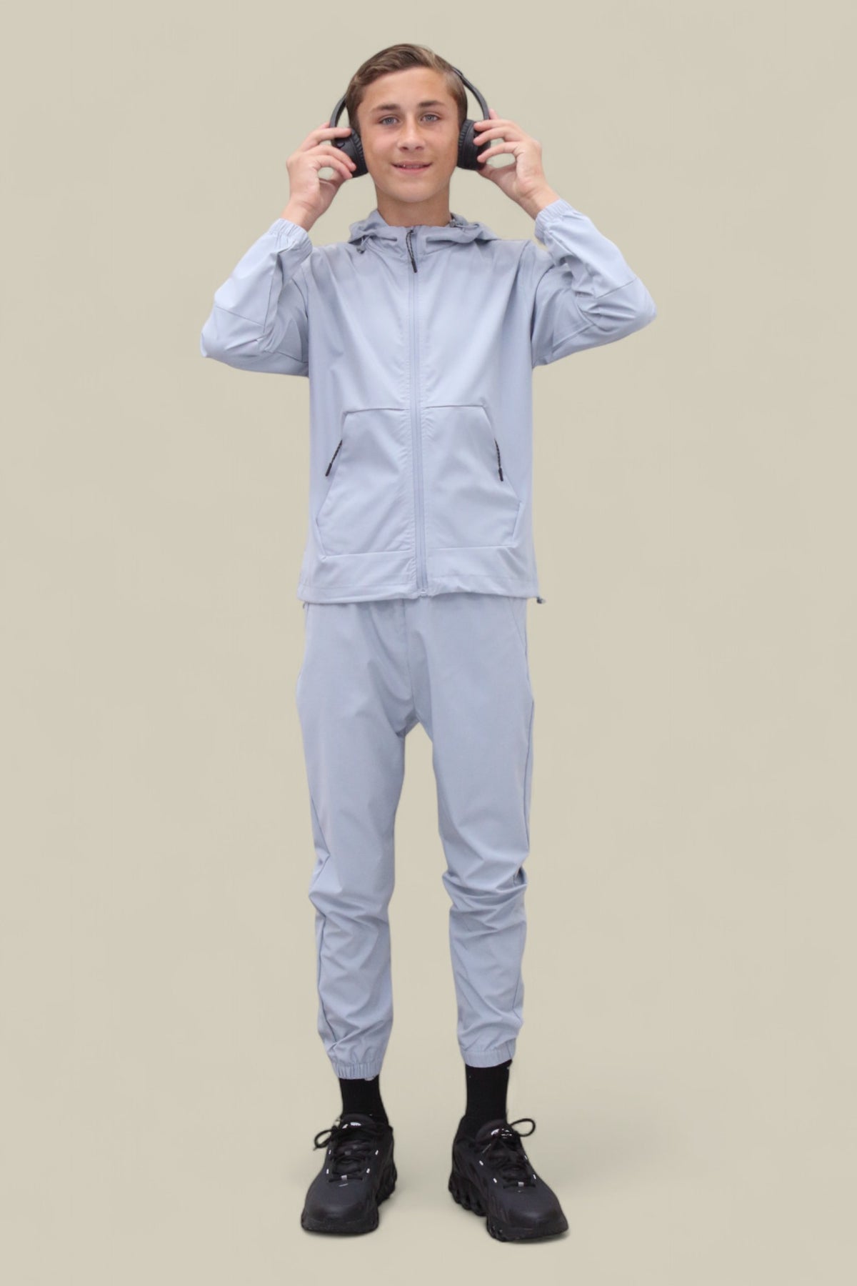 Troy Premium Nylon Winder Breaker Tracksuit Set BJ07N in Blue