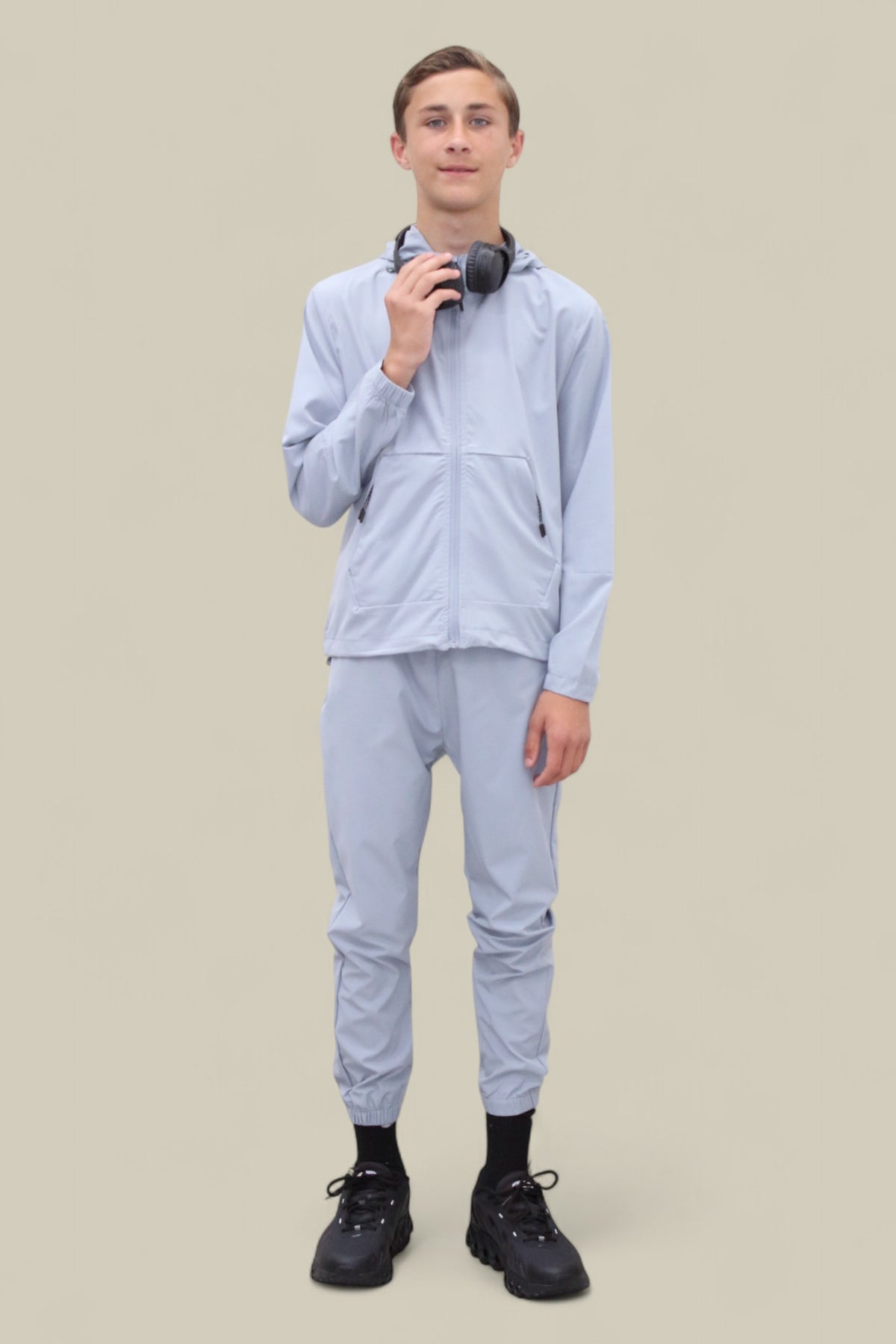 Troy Premium Nylon Winder Breaker Tracksuit Set BJ07N in Blue