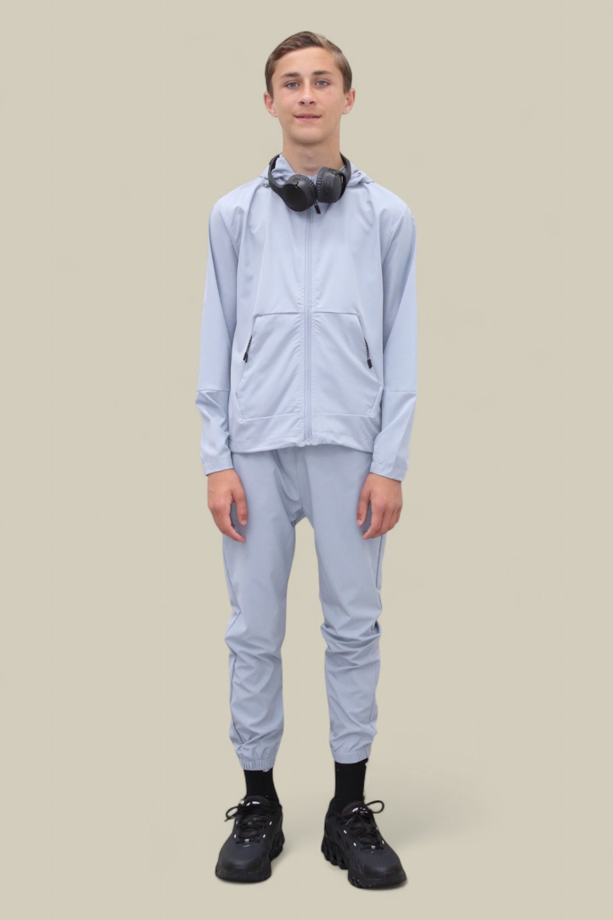 Troy Premium Nylon Winder Breaker Tracksuit Set BJ07N in Blue