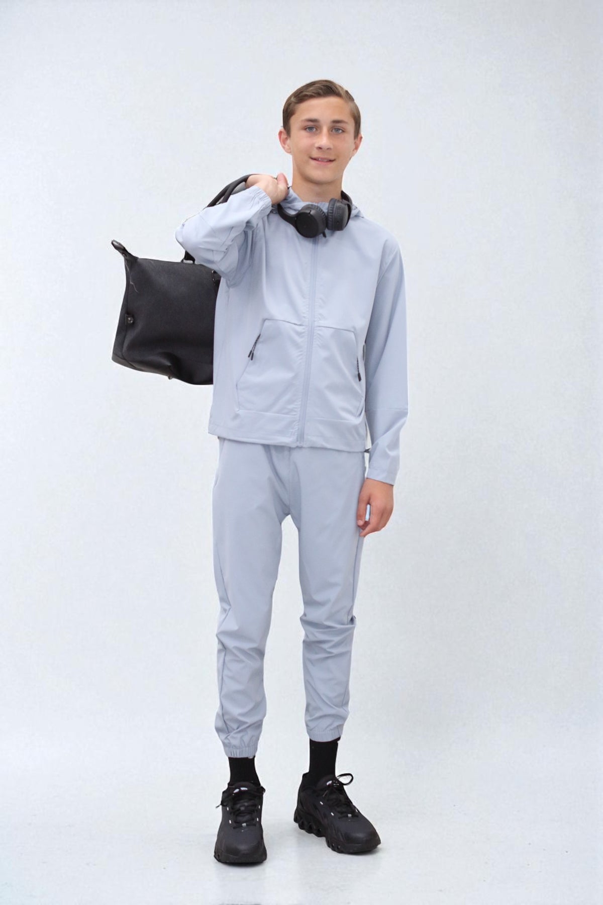 Troy Premium Nylon Winder Breaker Tracksuit Set BJ07N in Blue