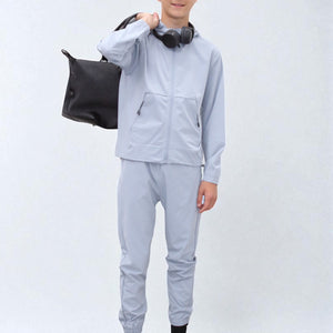 Load image into Gallery viewer, Troy Premium Nylon Winder Breaker Tracksuit Set BJ07N in Blue
