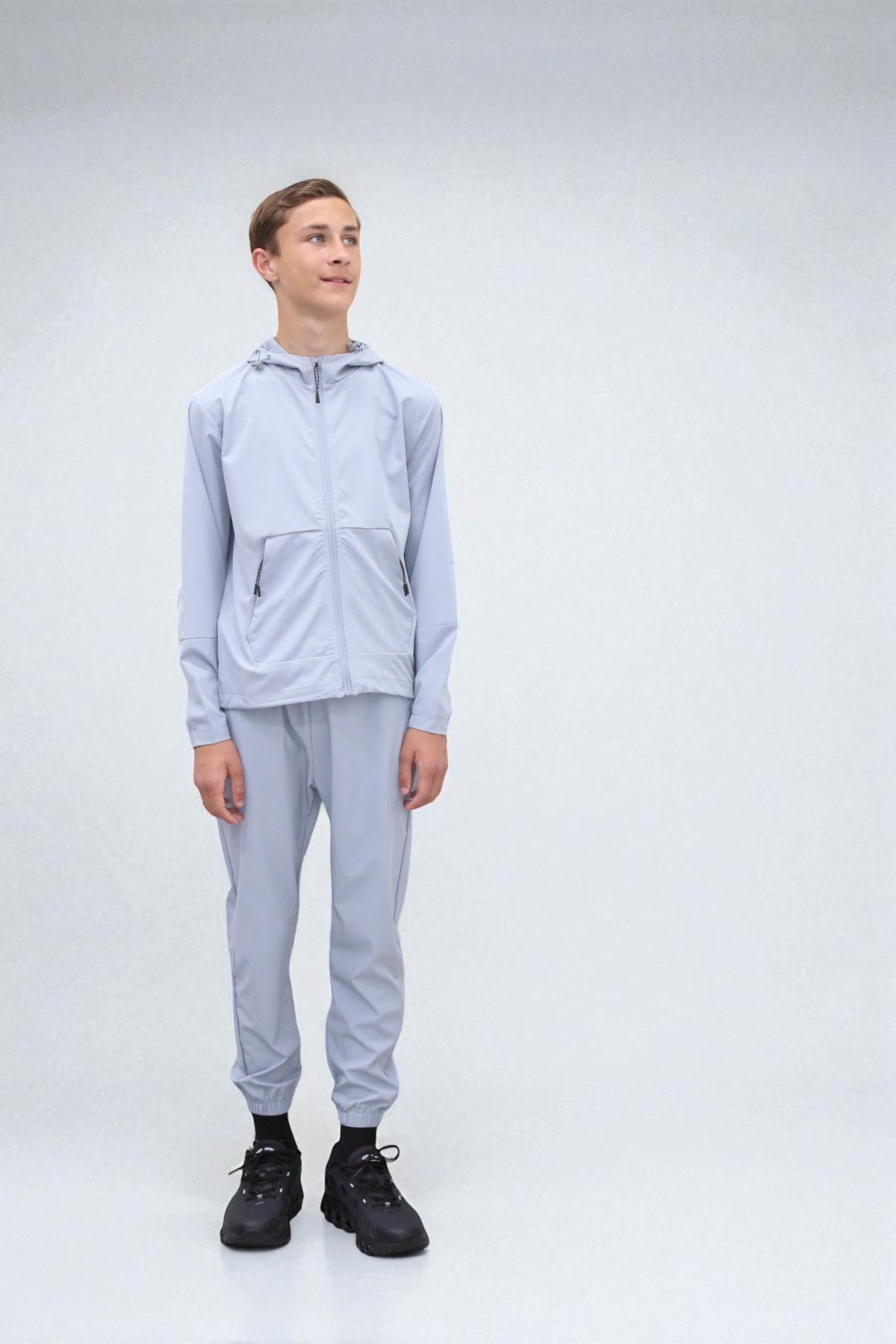 Troy Premium Nylon Winder Breaker Tracksuit Set BJ07N in Blue