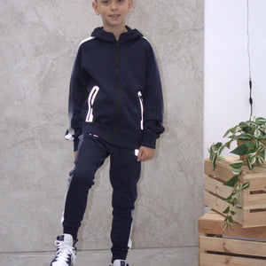 Load image into Gallery viewer, Louis Contrast Tone Tracksuit BT2366 in Black
