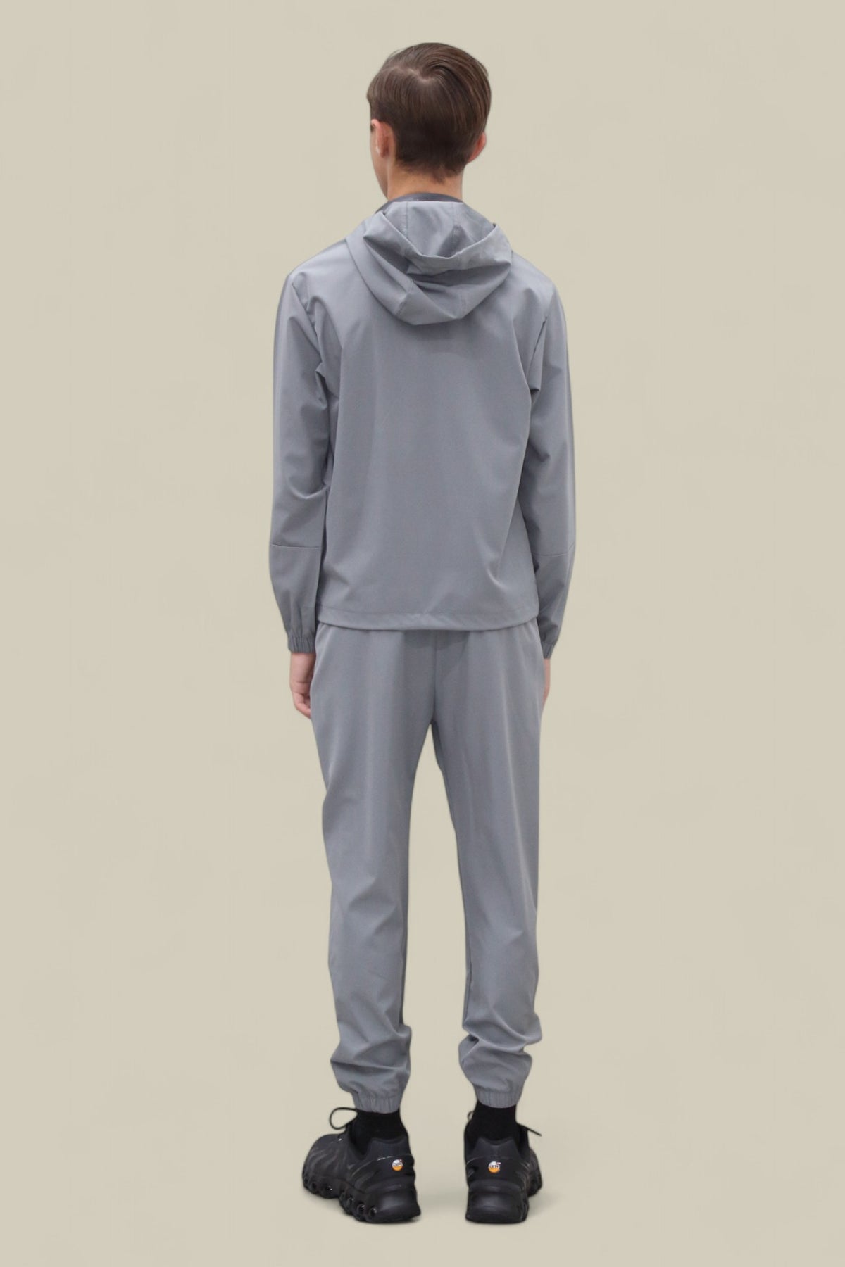 Troy Premium Nylon Winder Breaker Tracksuit Set BJ07N in Light Grey