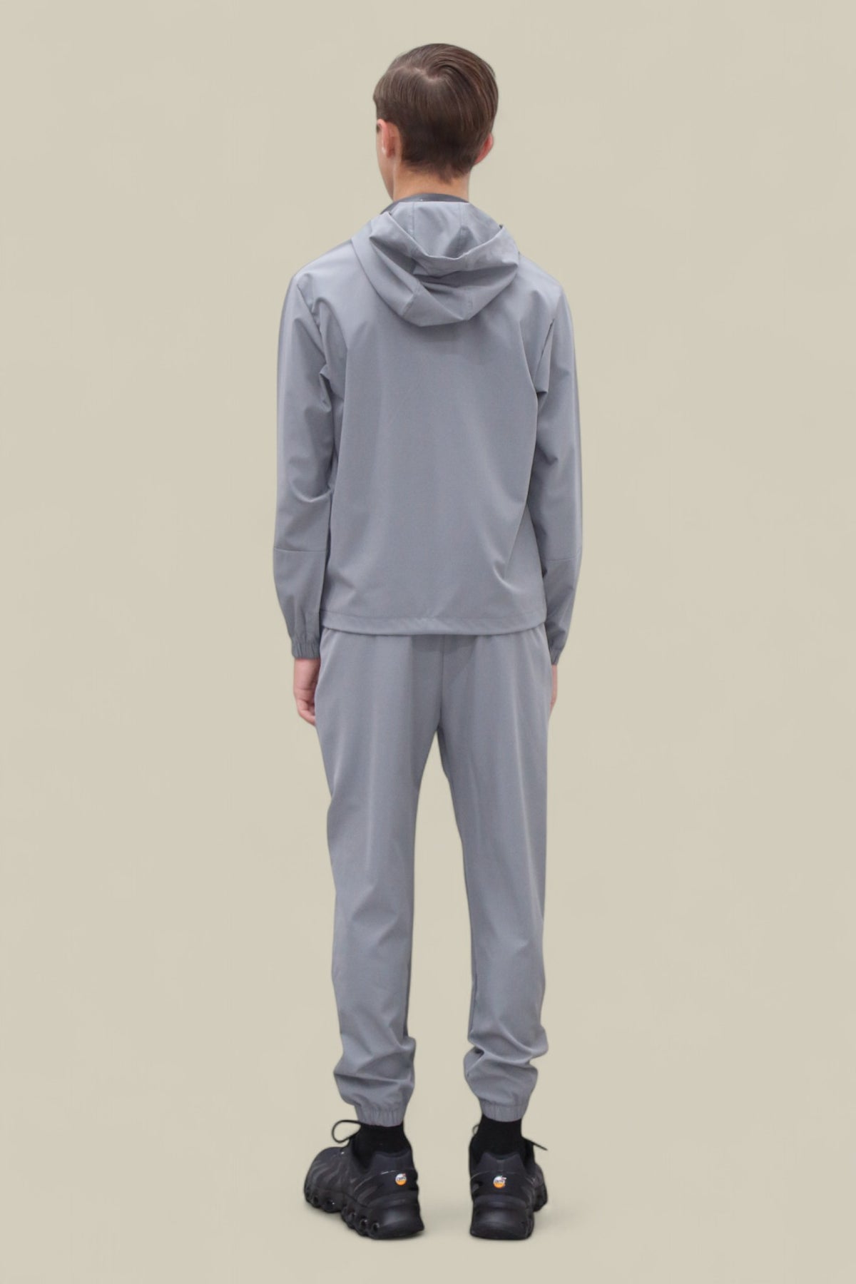 Troy Premium Nylon Winder Breaker Tracksuit Set BJ07N in Light Grey