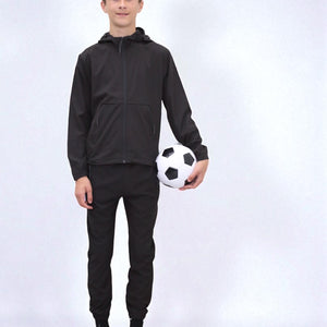 Load image into Gallery viewer, Troy Premium Nylon Winder Breaker Tracksuit Set BJ07N in Black
