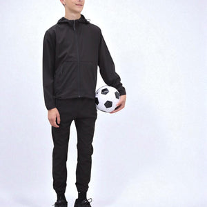 Load image into Gallery viewer, Troy Premium Nylon Winder Breaker Tracksuit Set BJ07N in Black
