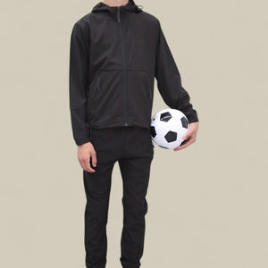Load image into Gallery viewer, Troy Premium Nylon Winder Breaker Tracksuit Set BJ07N in Black
