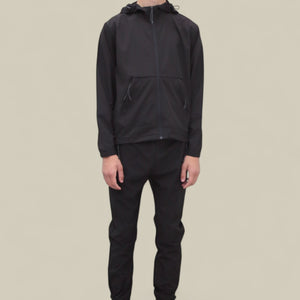 Load image into Gallery viewer, Troy Premium Nylon Winder Breaker Tracksuit Set BJ07N in Black
