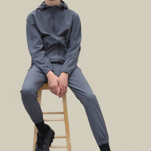 Load image into Gallery viewer, Troy Premium Nylon Winder Breaker Tracksuit Set BJ07N in Slate Grey
