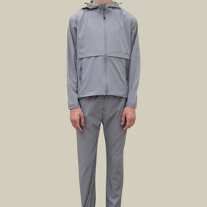 Load image into Gallery viewer, Teddy Premium Nylon Flap Tracksuit Set BJ14N in Grey
