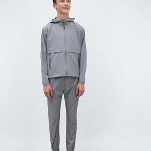 Load image into Gallery viewer, Teddy Premium Nylon Flap Tracksuit Set BJ14N in Grey
