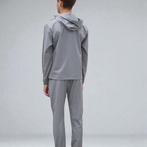Load image into Gallery viewer, Teddy Premium Nylon Flap Tracksuit Set BJ14N in Grey
