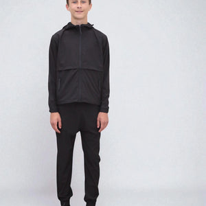Load image into Gallery viewer, Teddy Premium Nylon Flap Tracksuit Set BJ14N in Black
