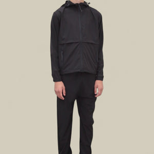 Load image into Gallery viewer, Teddy Premium Nylon Flap Tracksuit Set BJ14N in Black
