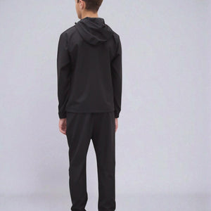 Load image into Gallery viewer, Teddy Premium Nylon Flap Tracksuit Set BJ14N in Black

