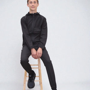 Load image into Gallery viewer, Teddy Premium Nylon Flap Tracksuit Set BJ14N in Black
