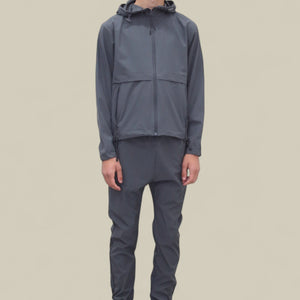 Load image into Gallery viewer, Teddy Premium Nylon Flap Tracksuit Set BJ14N in Slate Grey
