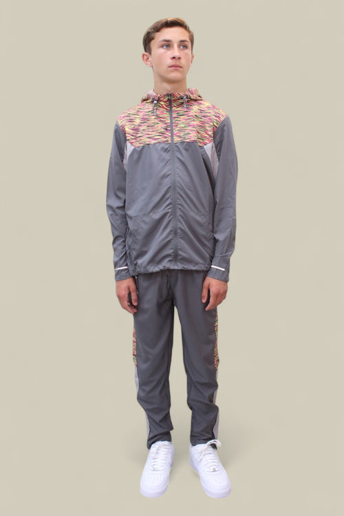 James Active Trex Tracksuit BT2411 Orange and Grey