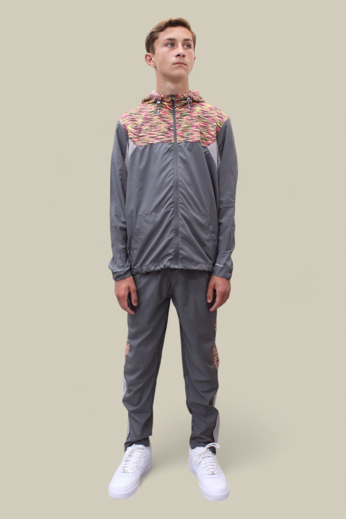 James Active Trex Tracksuit BT2411 Orange and Grey