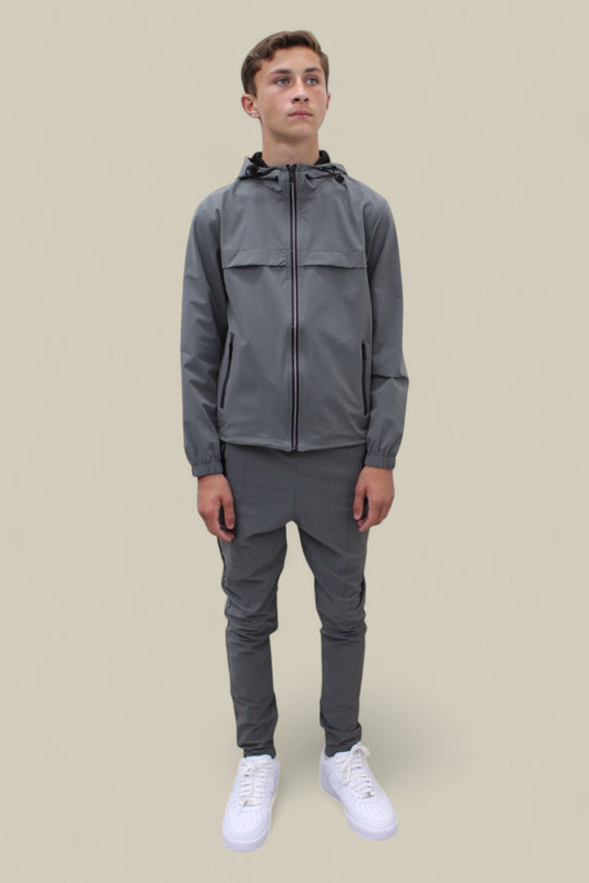 Joey Smart Zipped  Tracksuit- NBJ-195 Dark Grey