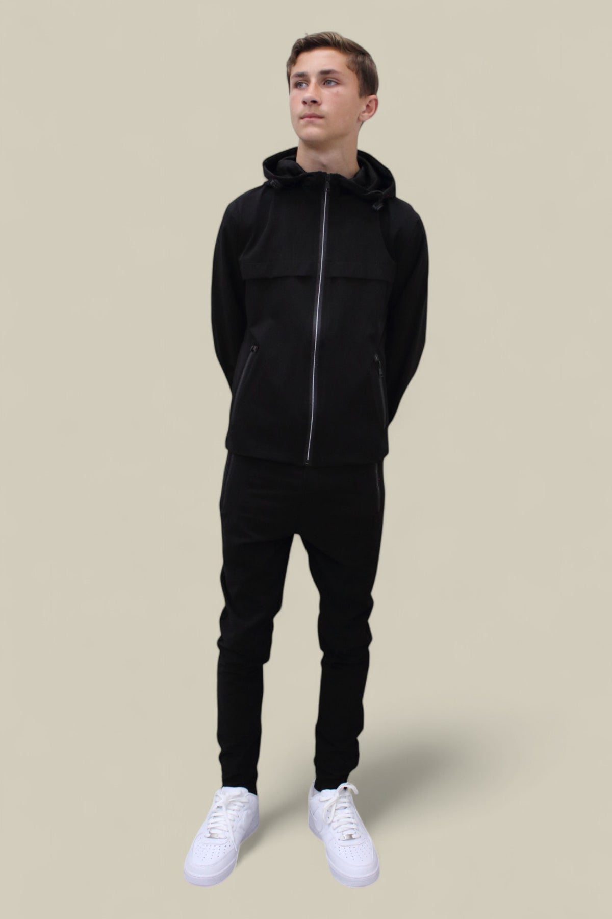 Joey Smart Zipped  Tracksuit- NBJ-195 Black