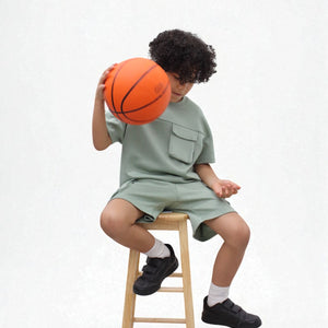Load image into Gallery viewer, Miles Set  Cargo Pocket Luxury Short Set- CF24-2-113B in Green
