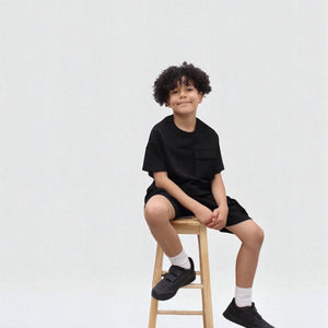 Load image into Gallery viewer, Miles Set  Cargo Pocket Luxury Short Set- CF24-2-113B in Black
